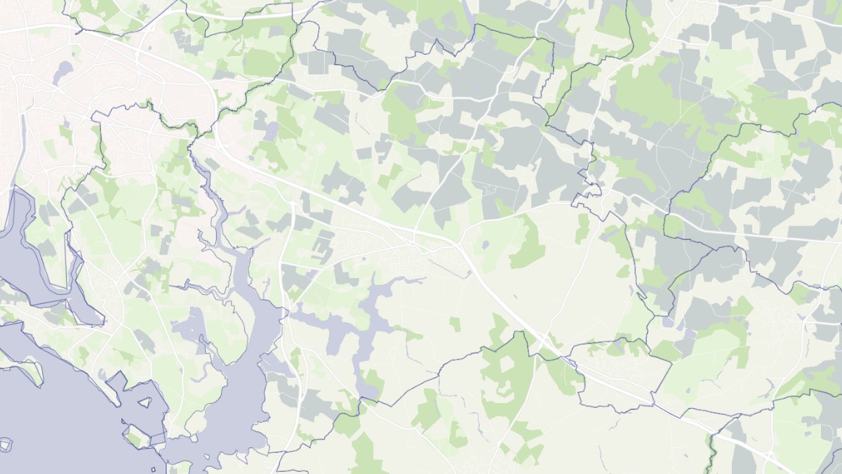 Aperçu cartographique de Theix-Noyalo, centré sur la commune