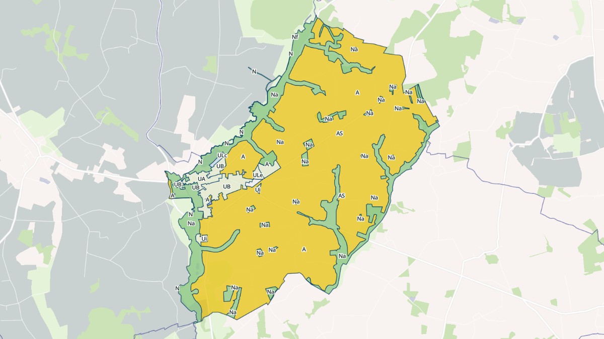 Aperçu cartographique de La Trinité-Porhoët, centré sur la commune