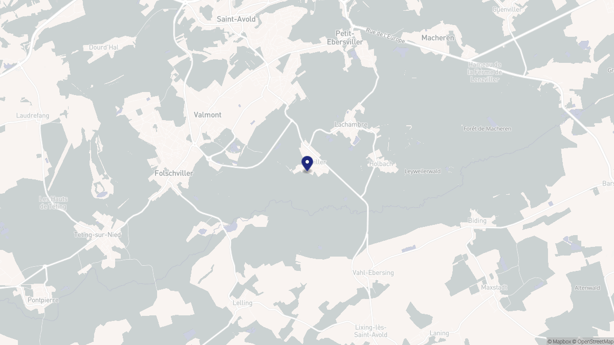 Aperçu cartographique de Altviller, centré sur la commune