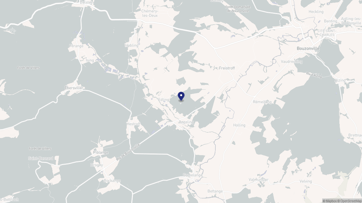 Aperçu cartographique de Anzeling, centré sur la commune