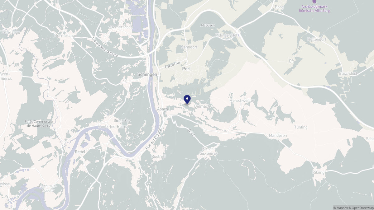Aperçu cartographique de Apach, centré sur la commune