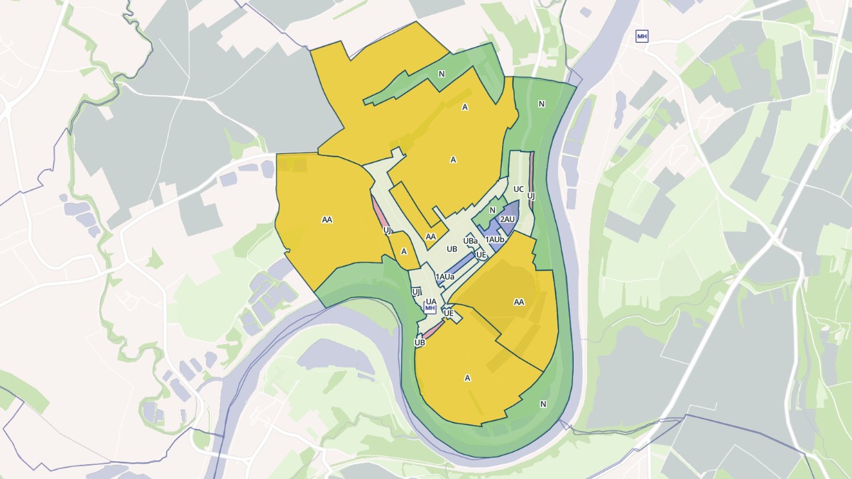 Aperçu cartographique de Berg-sur-Moselle, centré sur la commune