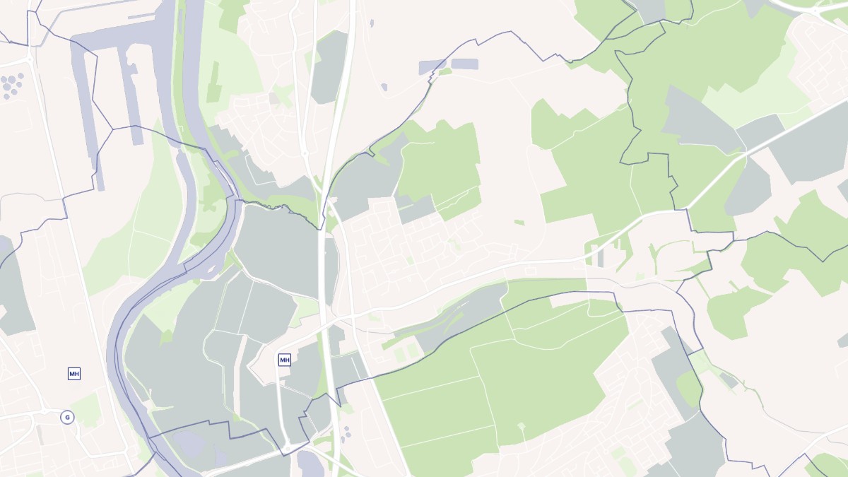 Aperçu cartographique de Bertrange, centré sur la commune