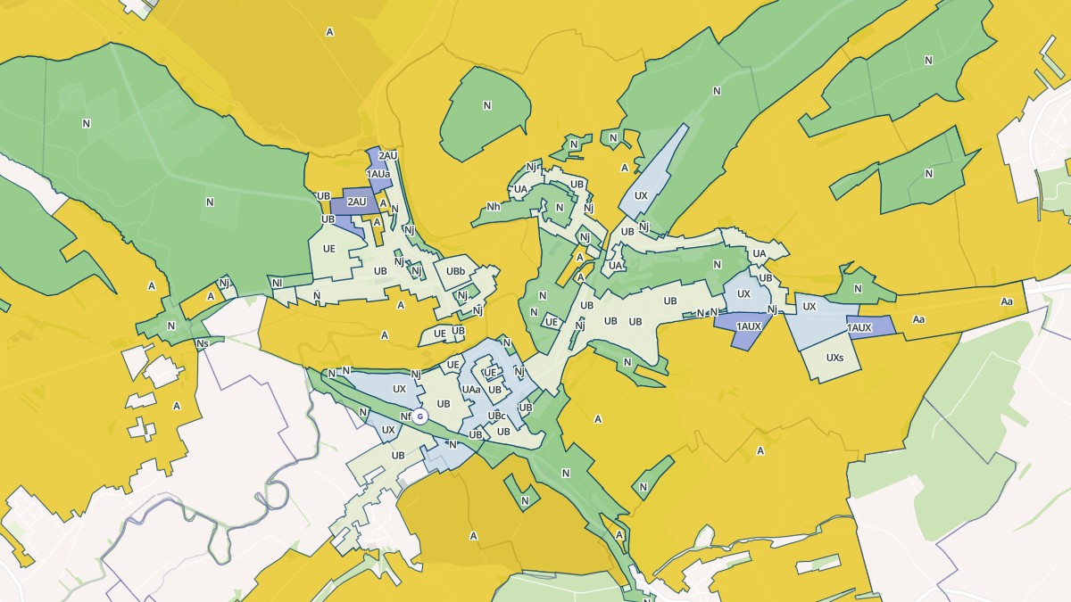 Aperçu cartographique de Bouzonville, centré sur la commune