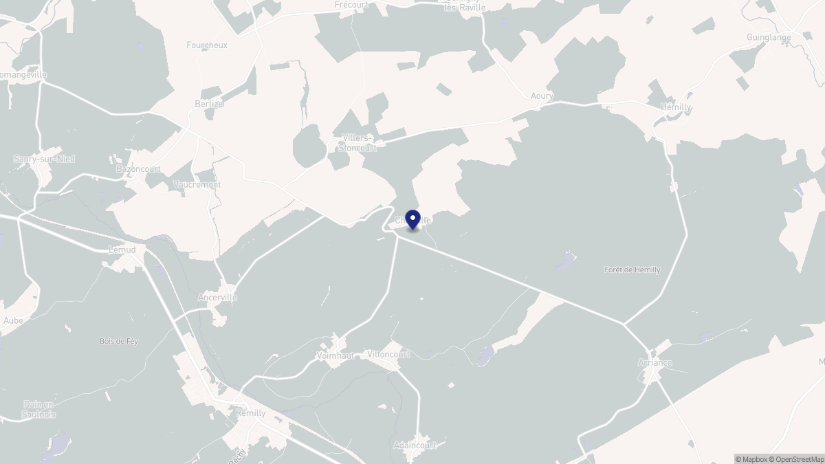 Aperçu cartographique de Chanville, centré sur la commune