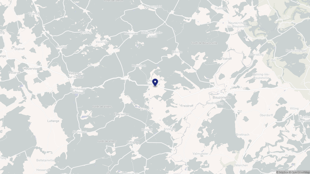 Aperçu cartographique de Chémery-les-Deux, centré sur la commune