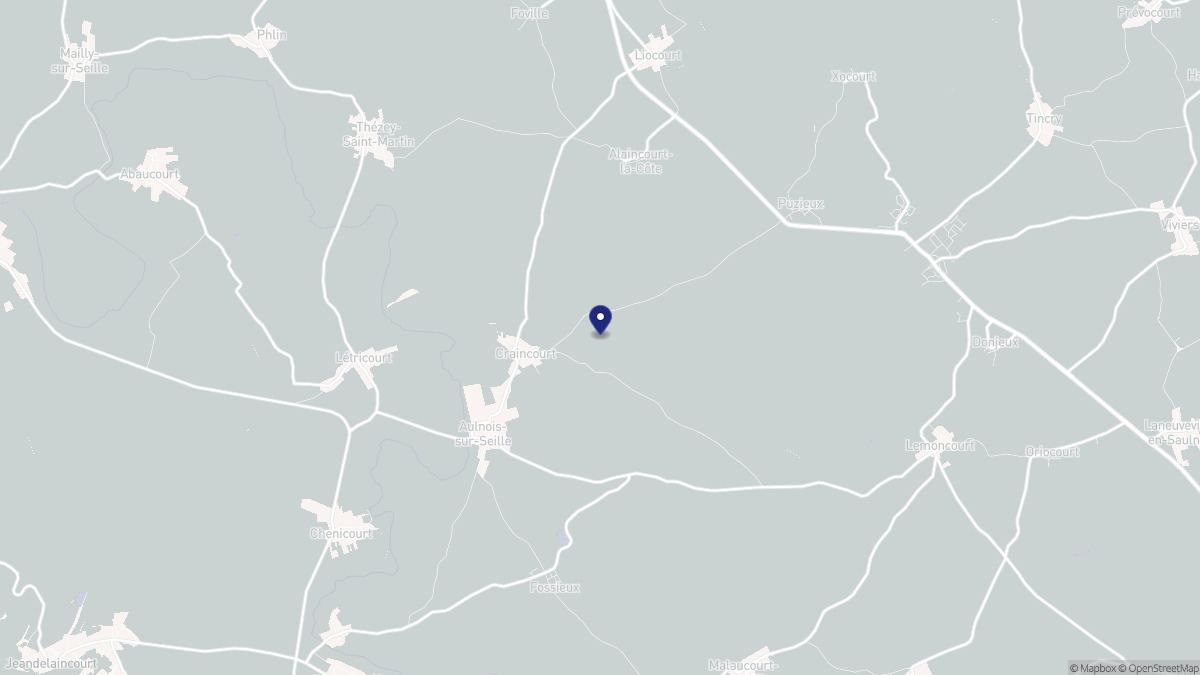 Aperçu cartographique de Craincourt, centré sur la commune