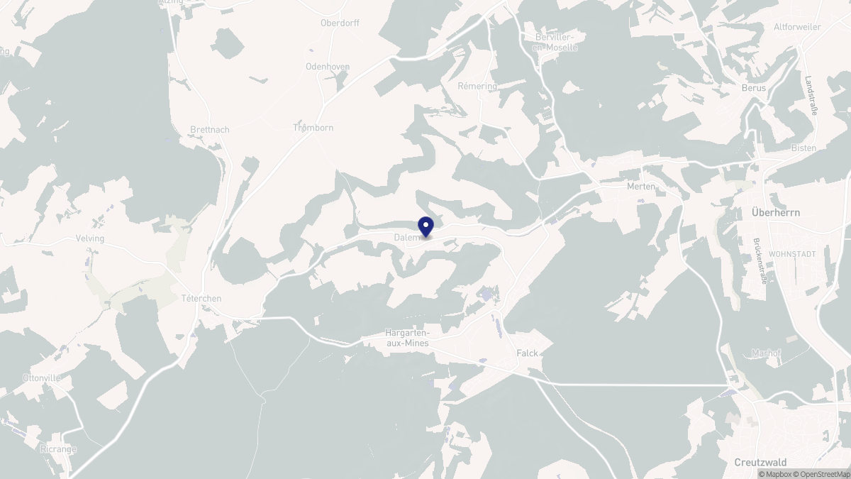Aperçu cartographique de Dalem, centré sur la commune