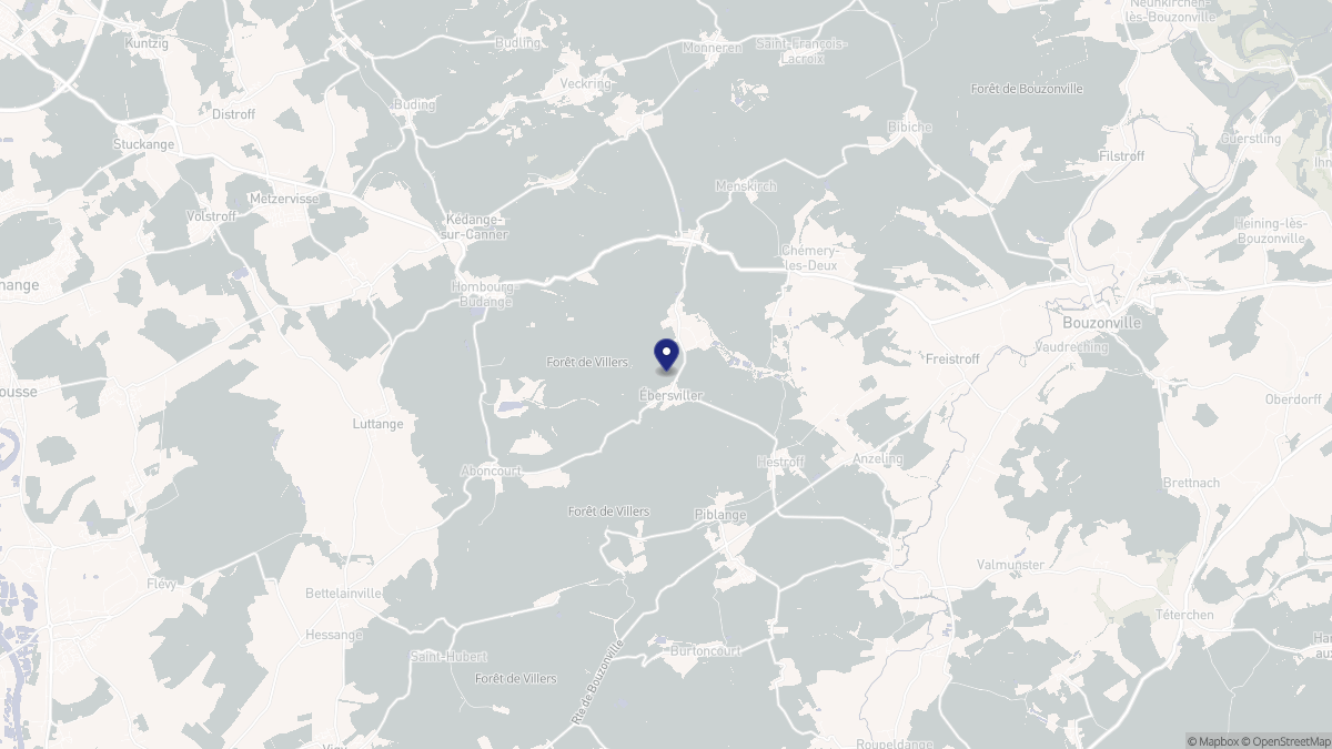 Aperçu cartographique de Ébersviller, centré sur la commune