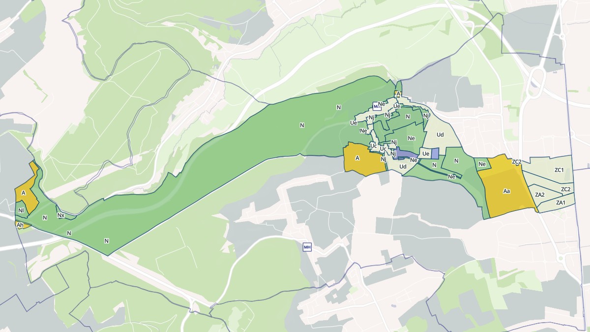 Aperçu cartographique de Fèves, centré sur la commune