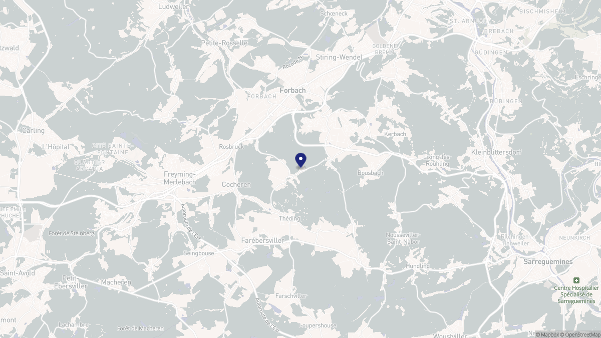 Aperçu cartographique de Folkling, centré sur la commune