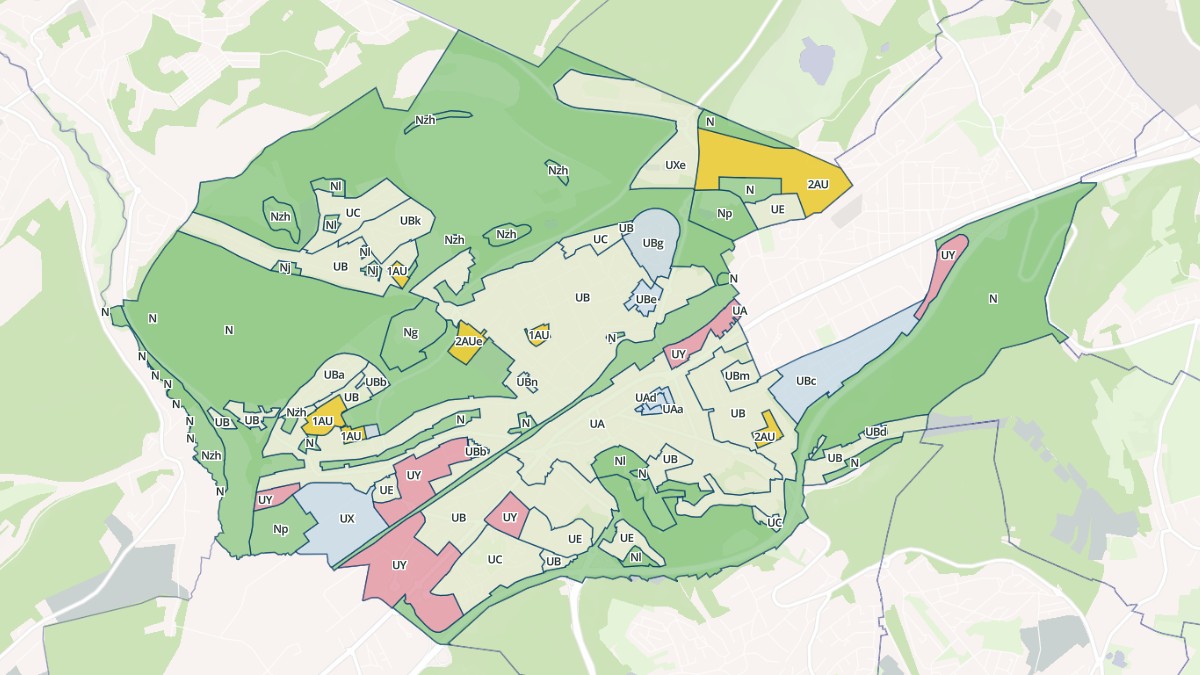 Aperçu cartographique de Forbach, centré sur la commune