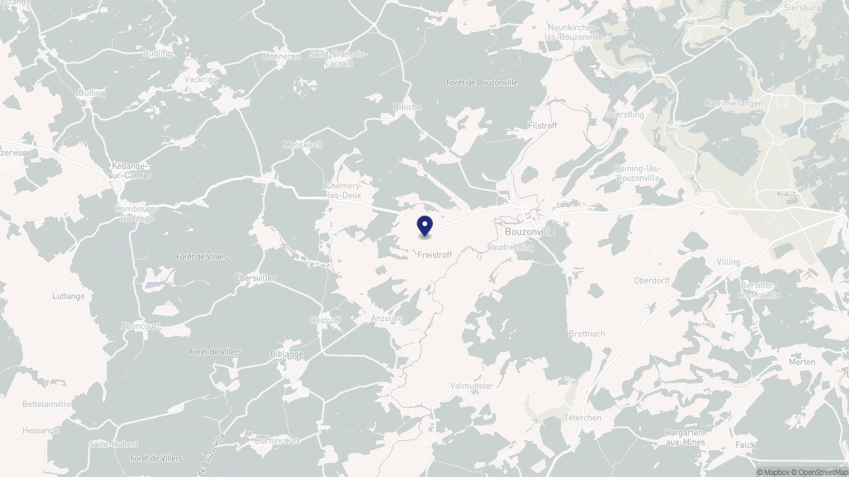 Aperçu cartographique de Freistroff, centré sur la commune