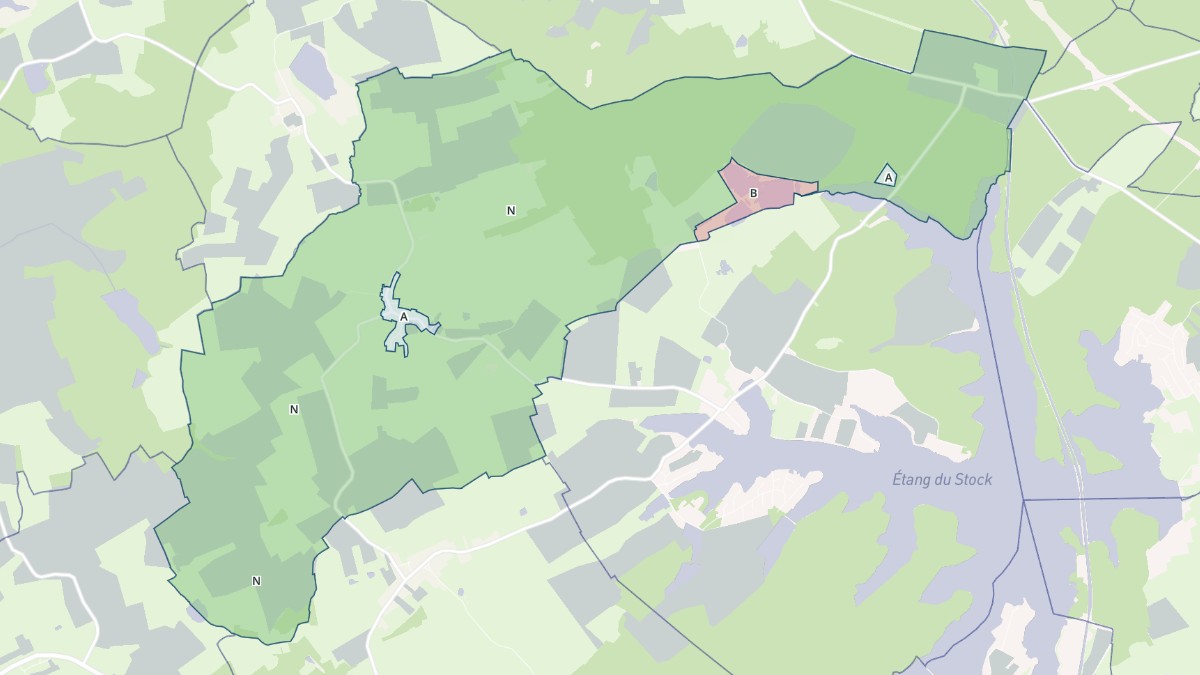 Aperçu cartographique de Fribourg, centré sur la commune