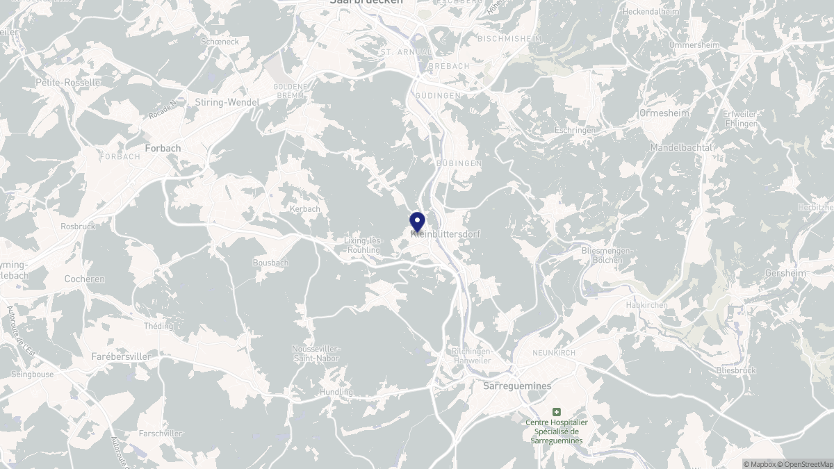 Aperçu cartographique de Grosbliederstroff, centré sur la commune