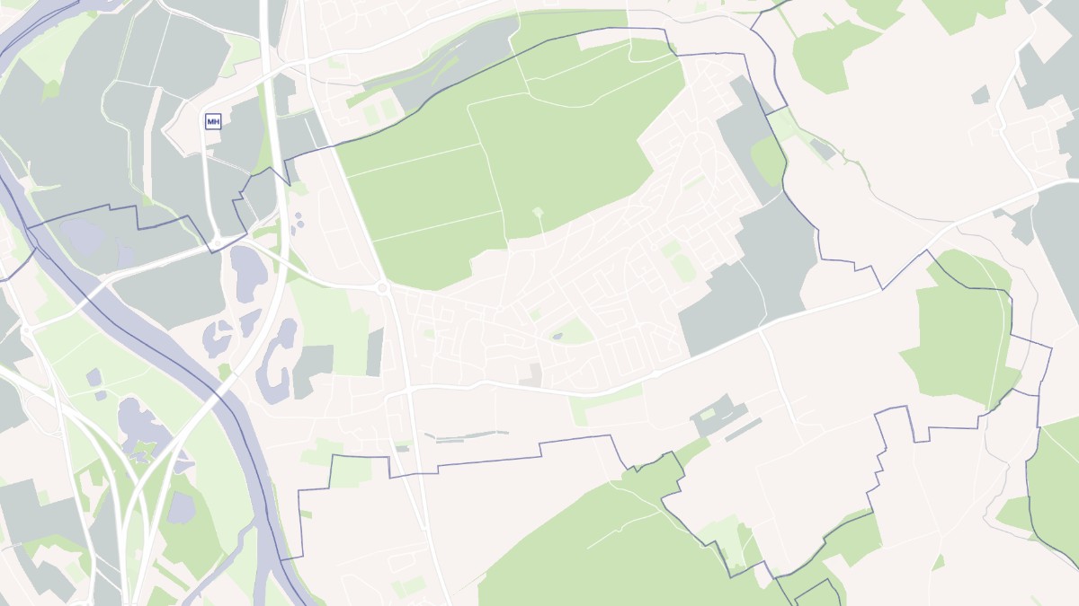 Aperçu cartographique de Guénange, centré sur la commune