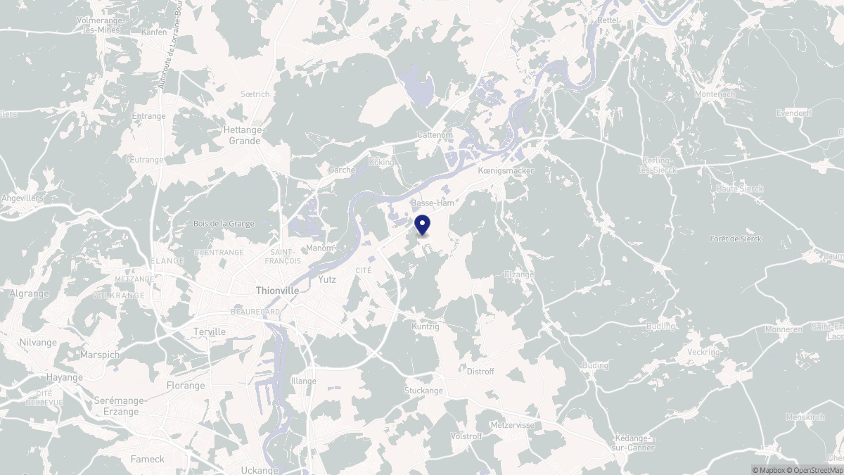 Aperçu cartographique de Basse-Ham, centré sur la commune