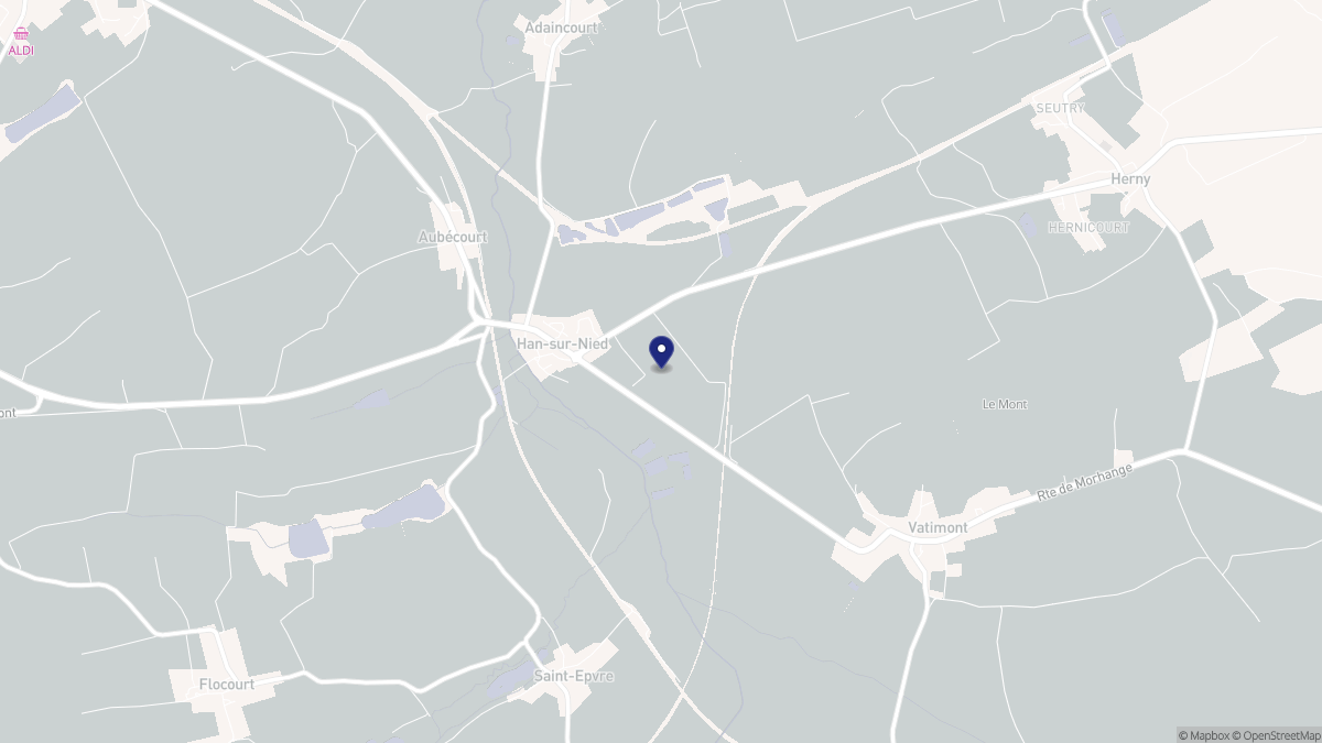 Aperçu cartographique de Han-sur-Nied, centré sur la commune