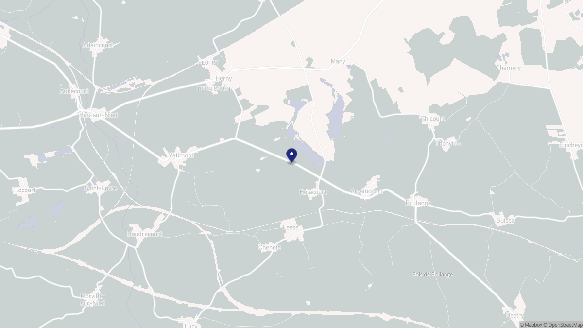 Aperçu cartographique de Holacourt, centré sur la commune