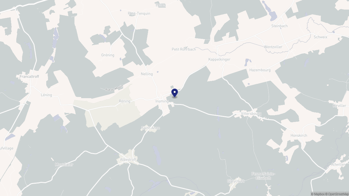 Aperçu cartographique de Insming, centré sur la commune