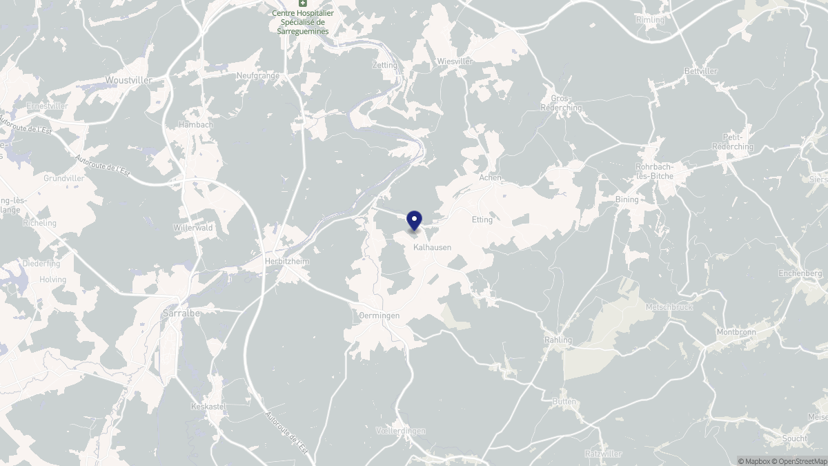 Aperçu cartographique de Kalhausen, centré sur la commune