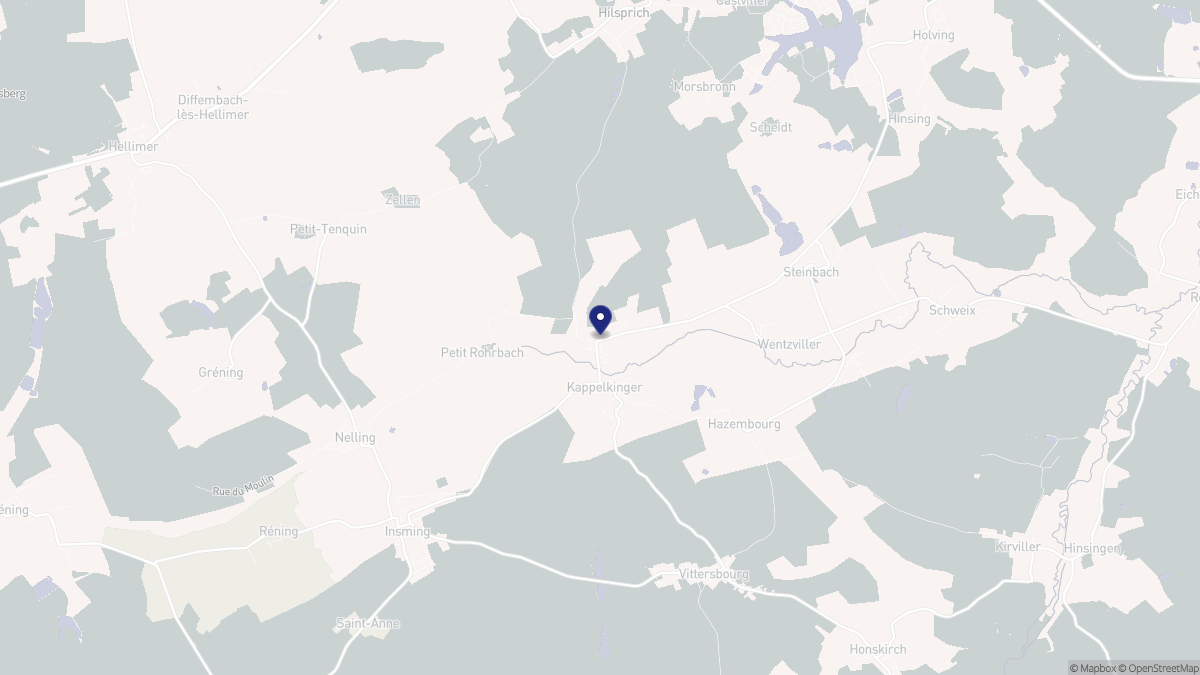 Aperçu cartographique de Kappelkinger, centré sur la commune