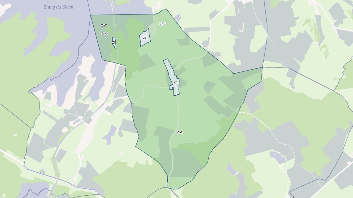 Aperçu cartographique de Kerprich-aux-Bois, centré sur la commune