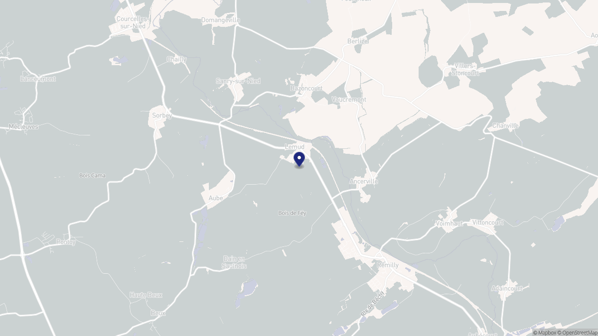 Aperçu cartographique de Lemud, centré sur la commune