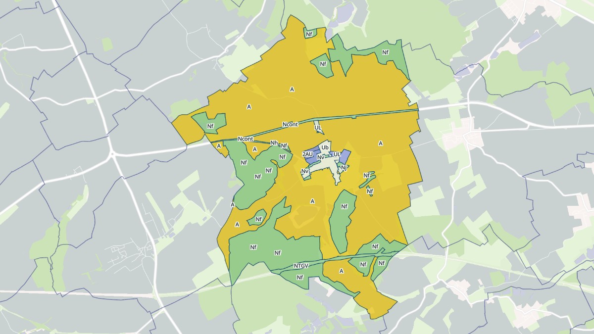 Aperçu cartographique de Luppy, centré sur la commune