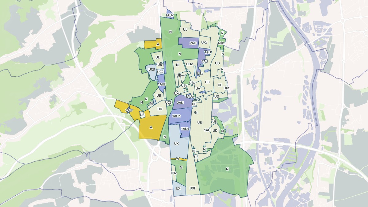 Aperçu cartographique de Maizières-lès-Metz, centré sur la commune