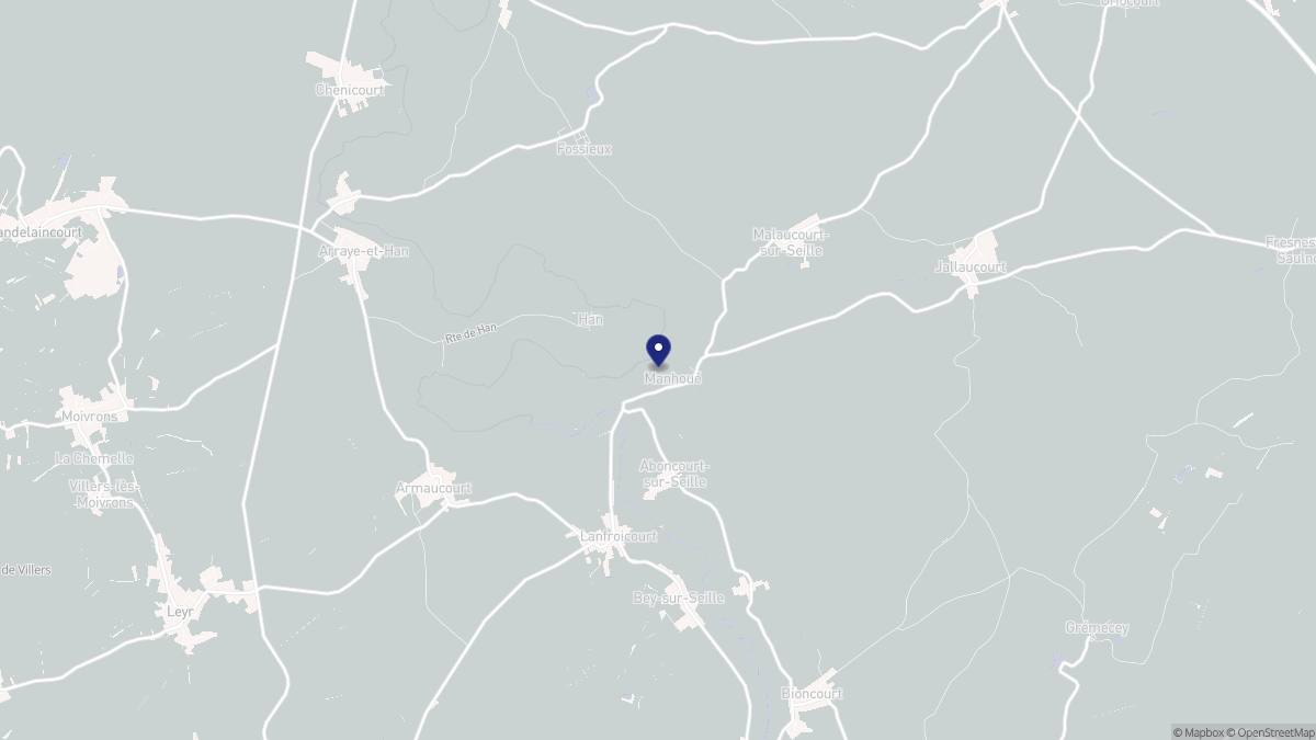 Aperçu cartographique de Manhoué, centré sur la commune