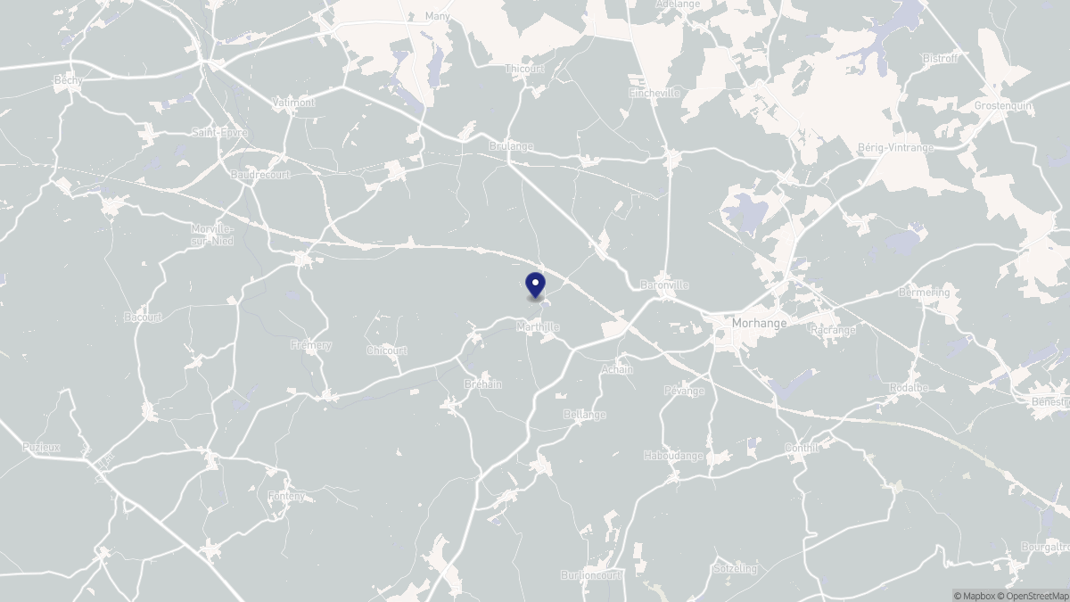 Aperçu cartographique de Marthille, centré sur la commune