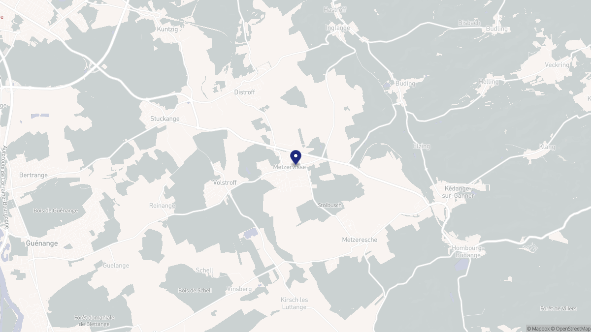 Aperçu cartographique de Metzervisse, centré sur la commune