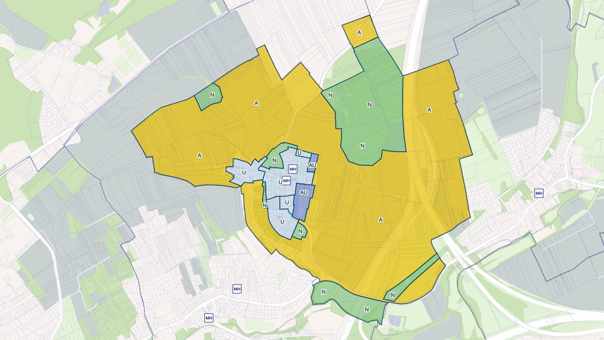 Aperçu cartographique de Mey, centré sur la commune