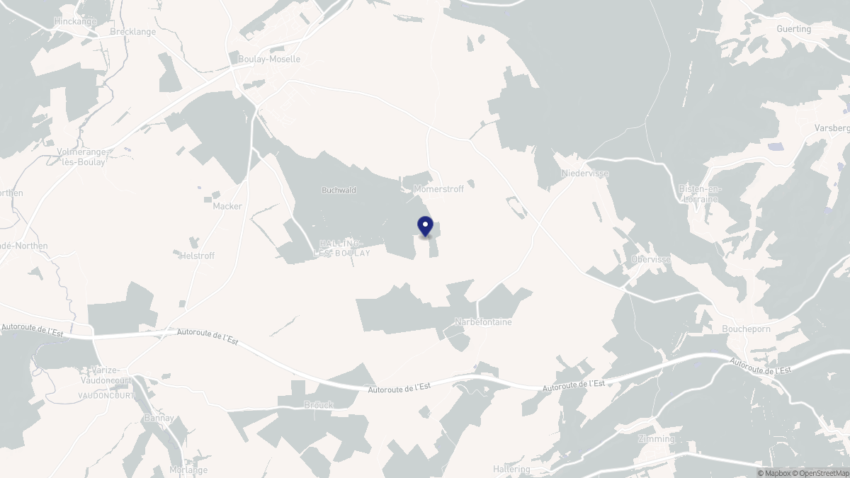 Aperçu cartographique de Momerstroff, centré sur la commune
