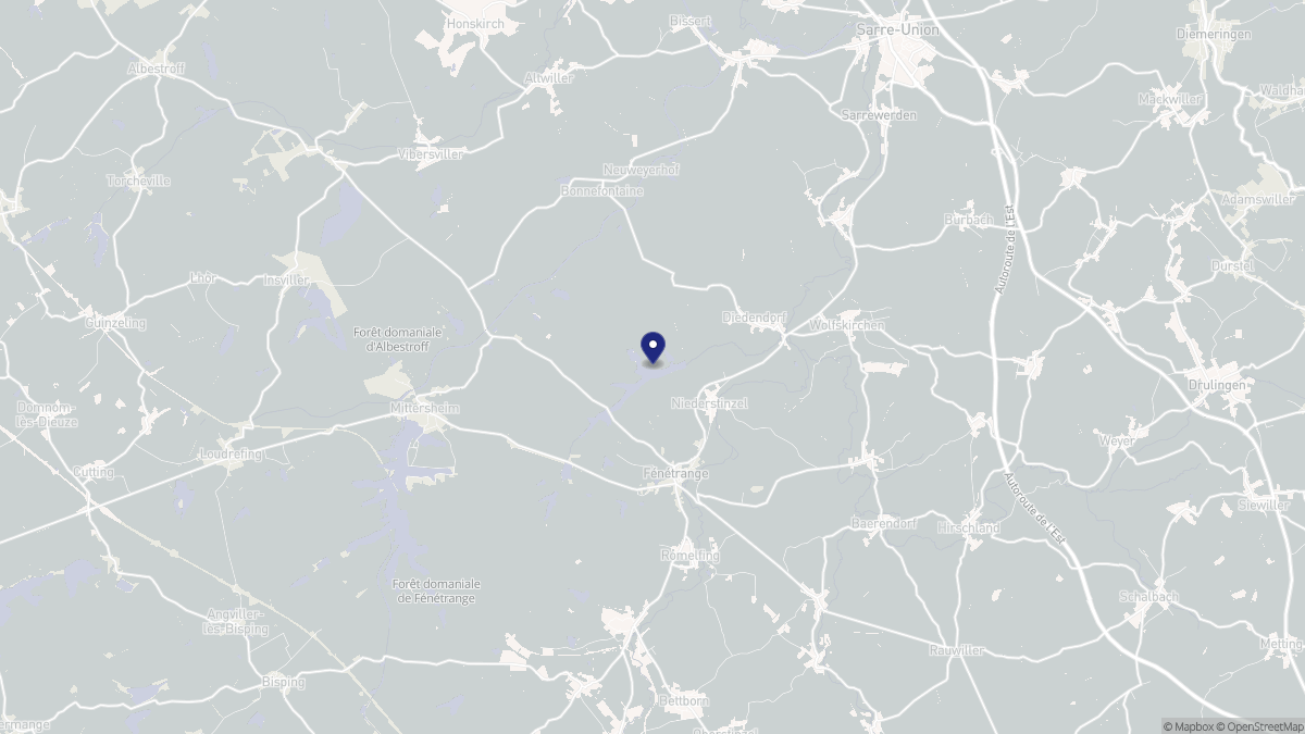 Aperçu cartographique de Niederstinzel, centré sur la commune