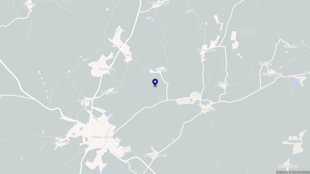 Aperçu cartographique de Puttigny, centré sur la commune