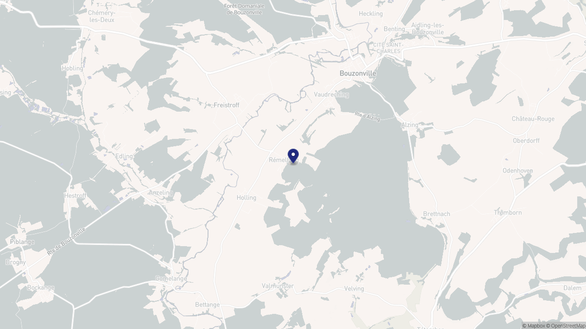 Aperçu cartographique de Rémelfang, centré sur la commune