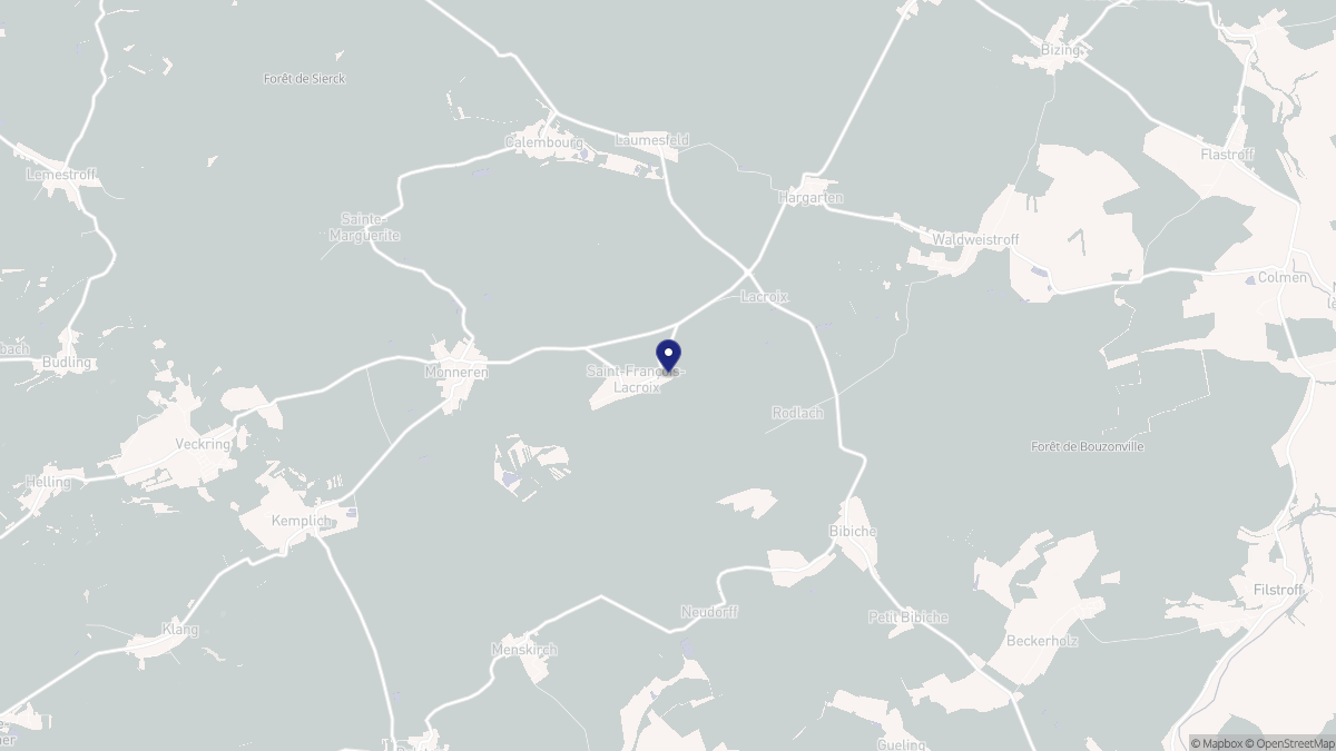 Aperçu cartographique de Saint-François-Lacroix, centré sur la commune