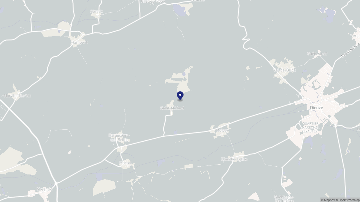 Aperçu cartographique de Saint-Médard, centré sur la commune