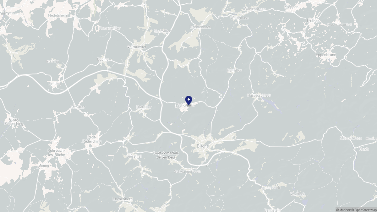 Aperçu cartographique de Schorbach, centré sur la commune