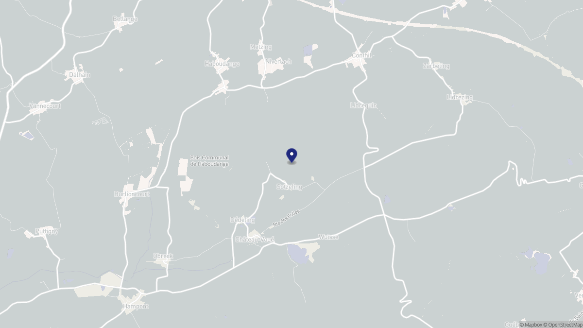 Aperçu cartographique de Sotzeling, centré sur la commune