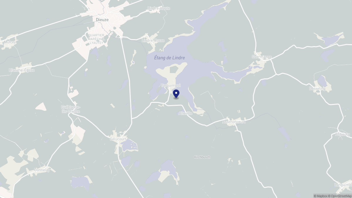 Aperçu cartographique de Tarquimpol, centré sur la commune