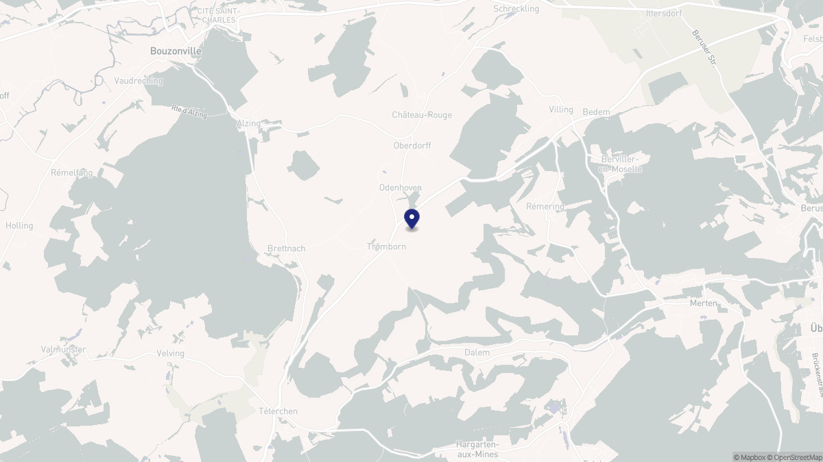 Aperçu cartographique de Tromborn, centré sur la commune