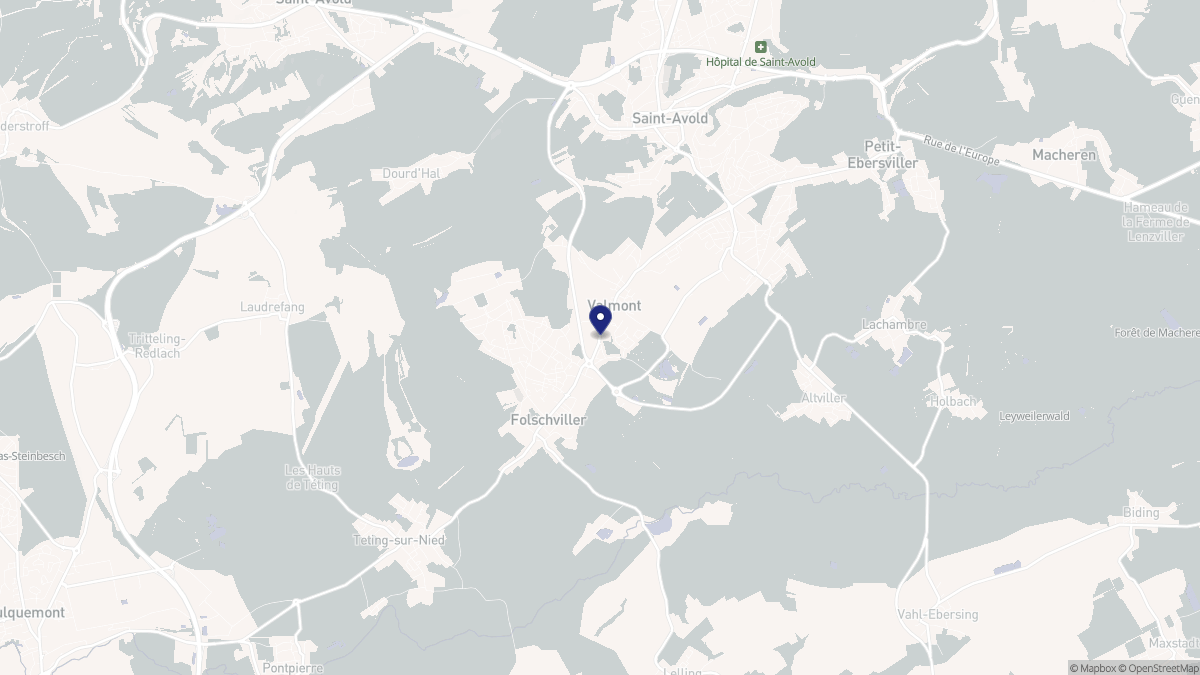 Aperçu cartographique de Valmont, centré sur la commune