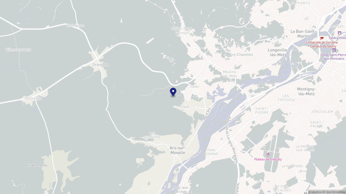Aperçu cartographique de Vaux, centré sur la commune