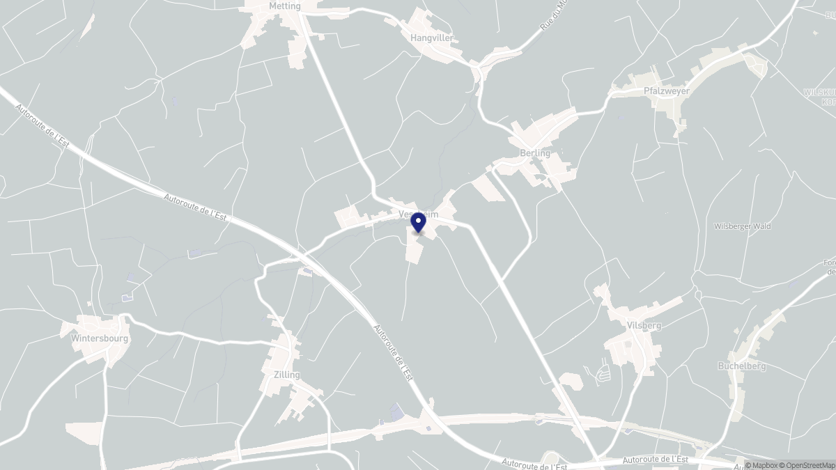 Aperçu cartographique de Vescheim, centré sur la commune