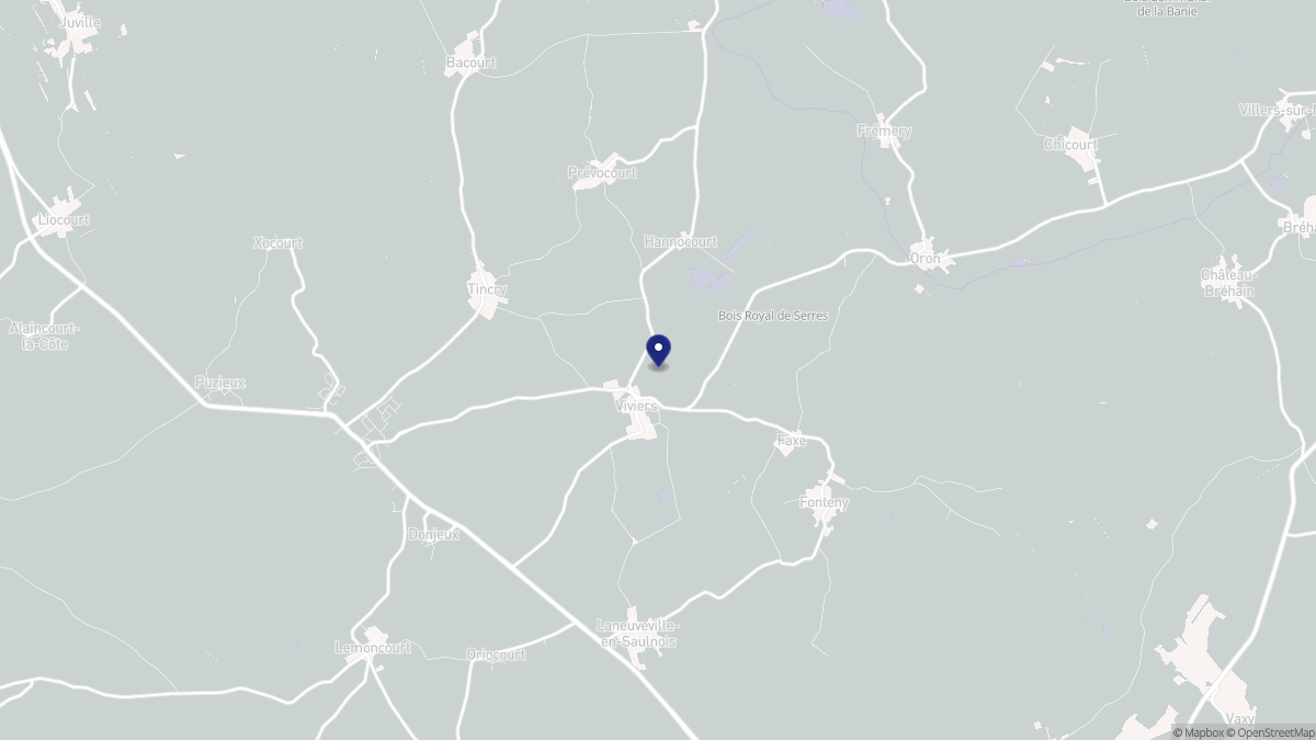Aperçu cartographique de Viviers, centré sur la commune