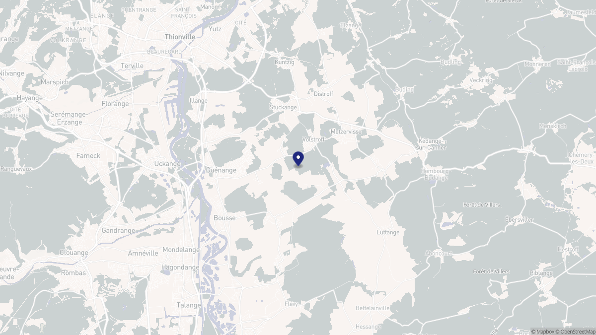 Aperçu cartographique de Volstroff, centré sur la commune