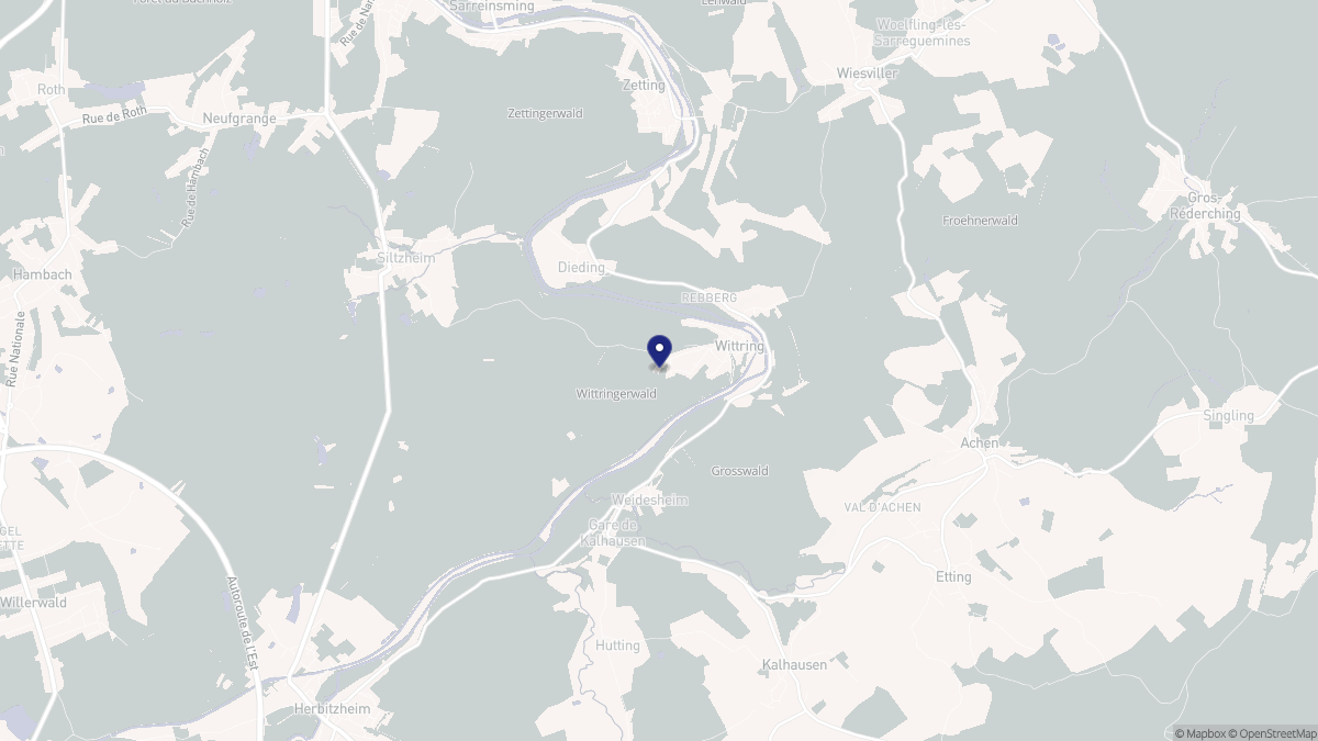 Aperçu cartographique de Wittring, centré sur la commune